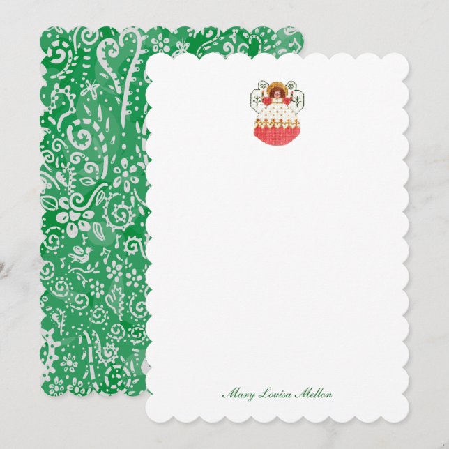 Convite Placa de anjo Cora (Frente/Verso)