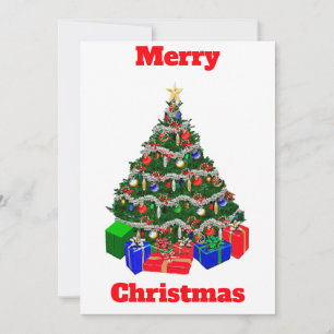 Convite Placa de árvore de Natal feliz