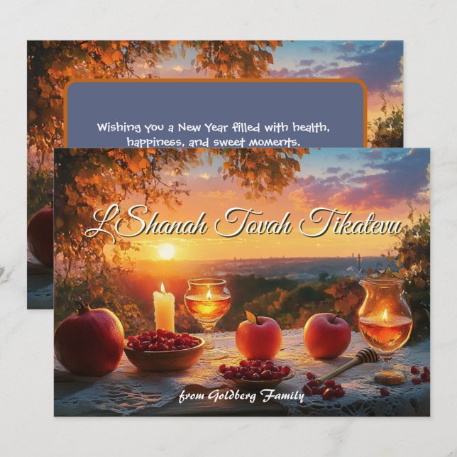 Convite Placa de bençãos de Colheita de ouros (Frente/Verso)