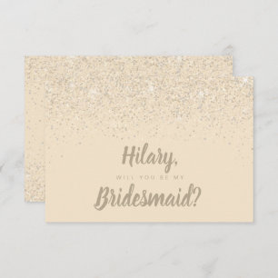 Convite Placa de Bridesmaid da Champagne Encantadora