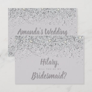 Convite Placa de Bridesmaid de Gardaspete Silver