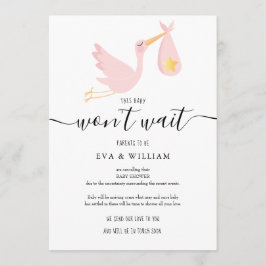 Convite Placa de Cancelamento de Pilha de Chá de fraldas R