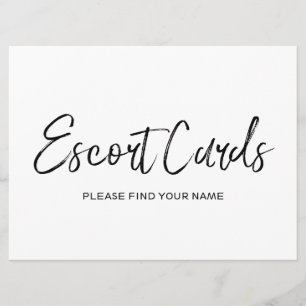 Convite Placa de "Cartões de acompanhante" de casamento   