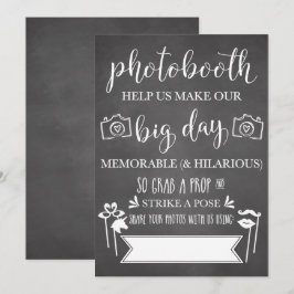 Convite Placa de Casamento de Hashtag para Photobooth