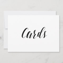 Convite Placa de Casamento Estilo Caligráfico "Cartões"