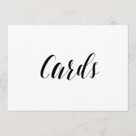 Convite Placa de Casamento Estilo Caligráfico "Cartões"