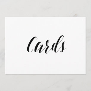 Convite Placa de Casamento Estilo Caligráfico "Cartões"