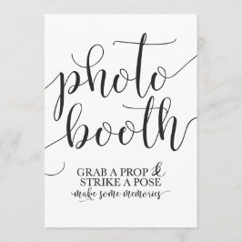 Convite Placa de casamento Photobooth - Pegue um adereço e