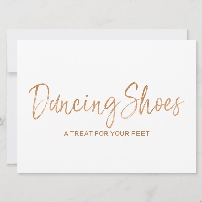 Convite Placa de Casamento "Sapatos de Dança" | Rosa Doura (Frente)