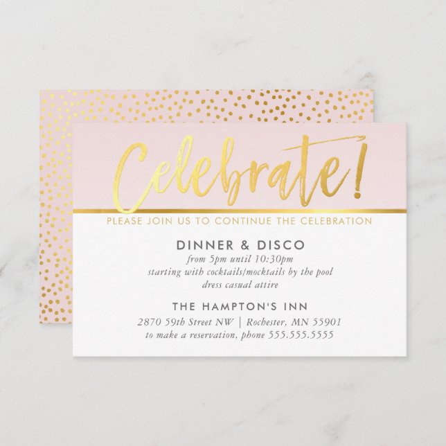 Convite PLACA DE CELEBRAÇÃO DE PARTIDO - pálido - pincel - (Frente/Verso)