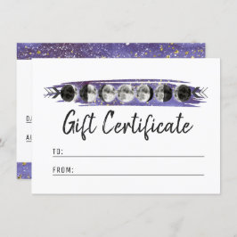 Convite Placa de Certificado de Presente do Ciclo Lunar da