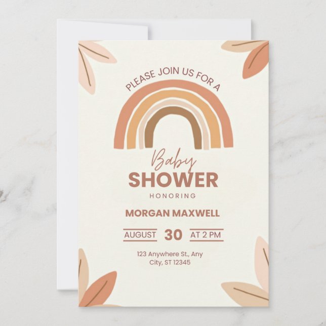 Convite placa de chá de fraldas (Frente)