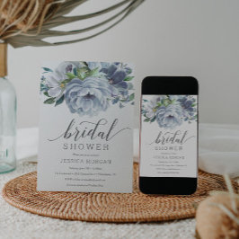 Convite Placa de Chá de panela Azul Dusty