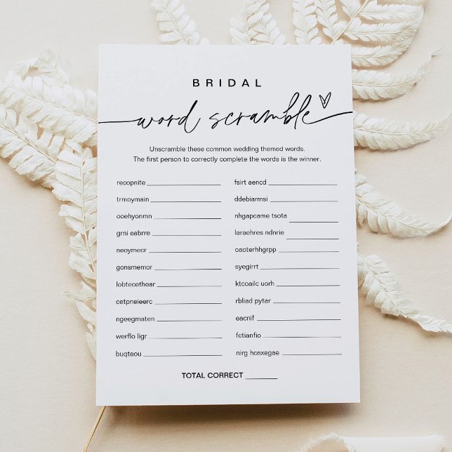 Convite Placa de Chá de panela do Word Scramble EVERLEIGH (Criador carregado)