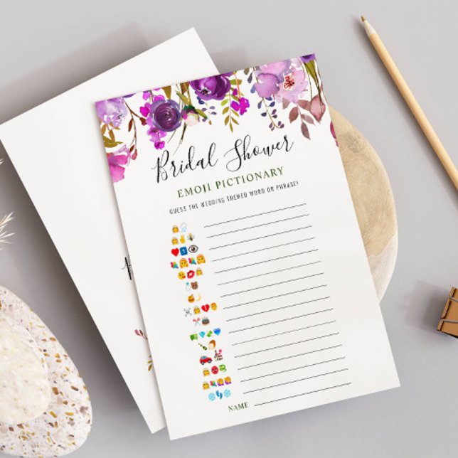 Convite Placa de Chá de panela Floral Violeta Púrpura (Criador carregado)