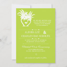 Convite Placa de Chalkboard de Destino da Palma de limão B