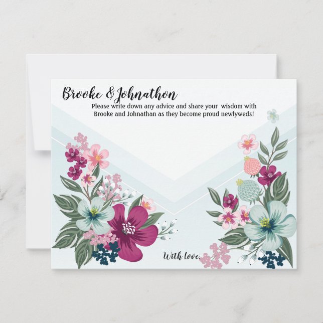 Convite Placa de conselho 4.25x5.5 Flor tropical no botão  (Frente)