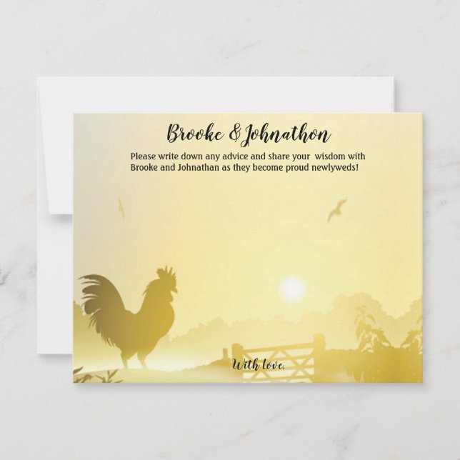 Convite Placa de conselho 4.25x5.5 Sunny Morning Fazenda P (Frente)