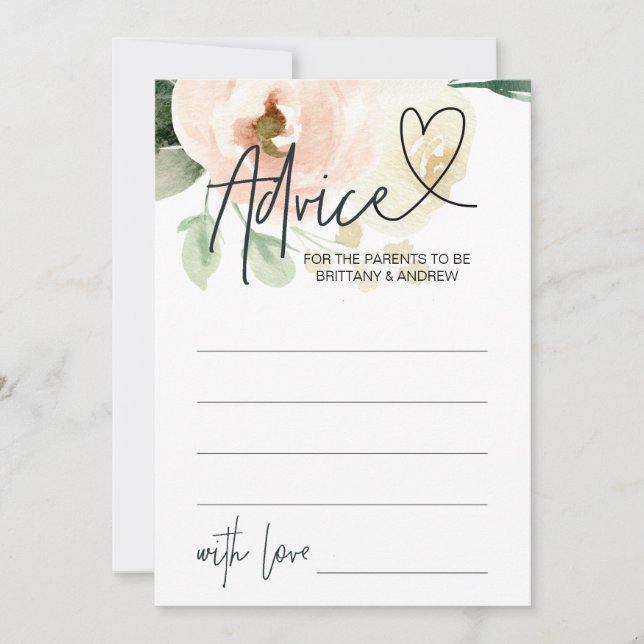 Convite Placa de conselho para Chá de fraldas de menina fl (Frente)