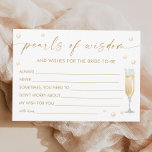 Convite Placa de conselho para pearls e Chás de panela Pro<br><div class="desc">Elevem suas pérolas e o tema do chá de panela prosecco com este elegante Cartão de Conselhos de Chá de panela Personalizado. Perfeito para uma festa temerária pérola, é um complemento clássico para sua celebração. Projetado para complementar pérolas e decoração do tema do prosecco, este cartão adiciona sofisticação ao tema...</div>