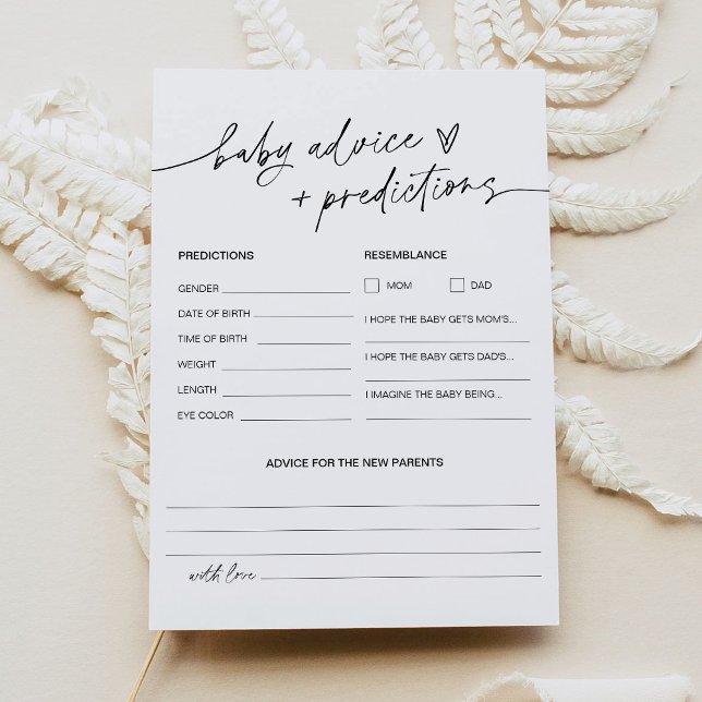 Convite Placa de Conselhos e Previsões do Chá de fraldas E (Criador carregado)