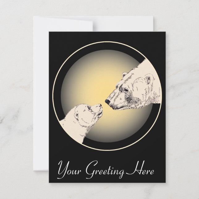 Convite Placa de Cubos de Urso Polar Personalizados (Frente)