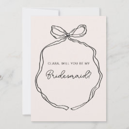 Convite Placa de dama de Bridesmaid da Fita Espelhada à Mã