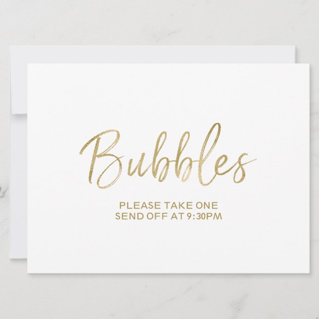 Convite Placa de despedida de casamento com "bolhas" | Est (Frente)