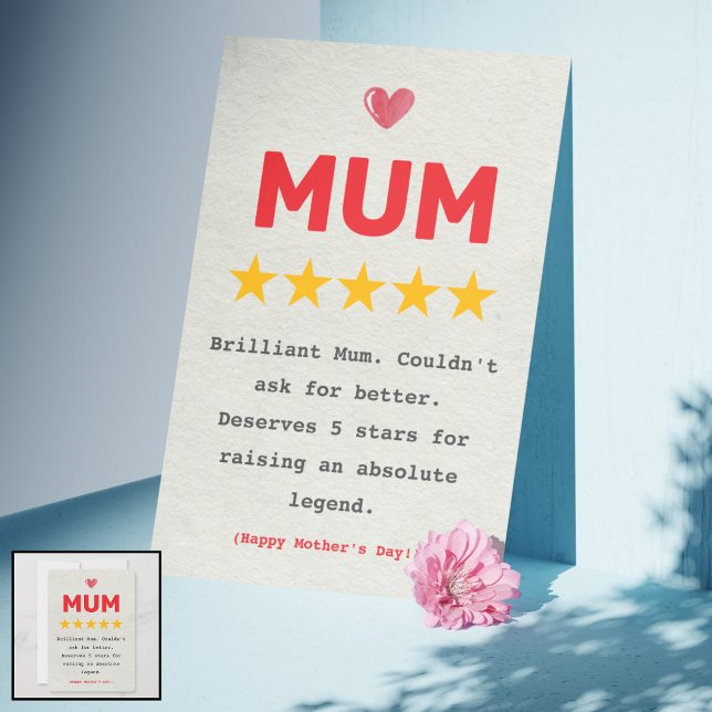 Convite Placa de Dia de as mães Barata e Engraçada para Mã (Cheeky & Funny Mother's Day Card for Mum – Perfect UK Birthday, Christmas Greeting Card with Humour)