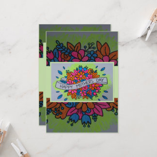 Convite Placa de Dia de as mães colorida