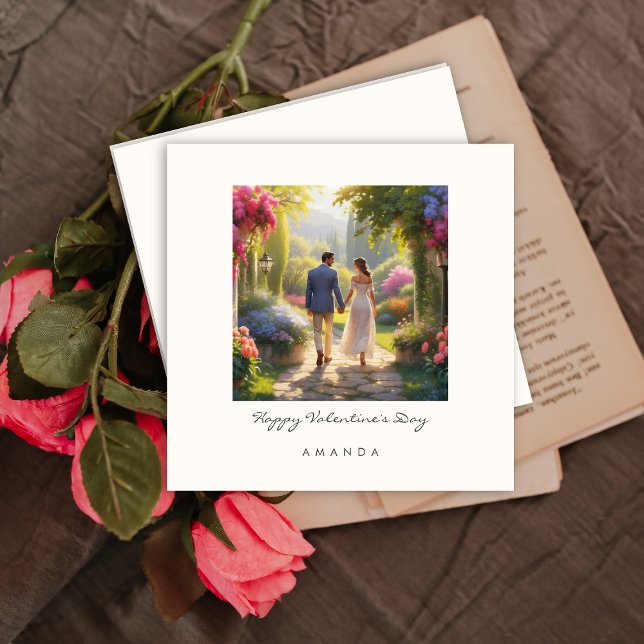 Convite Placa de Dia de os namorados Chic Cute do Casal na (Criador carregado)