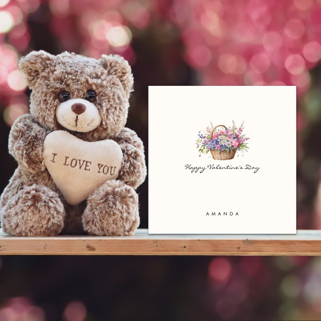 Convite Placa de Dia de os namorados de cesta flexível mín (Criador carregado)