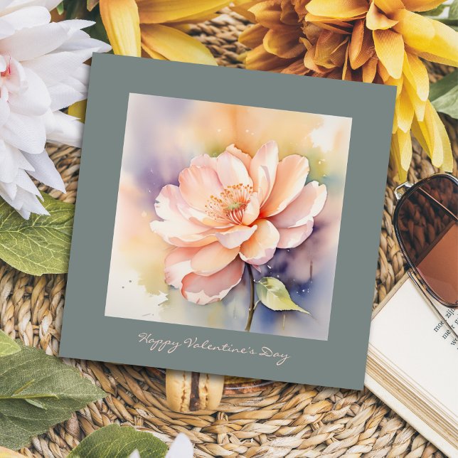 Convite Placa de dia de os namorados escalável Rosa cúbica (Criador carregado)