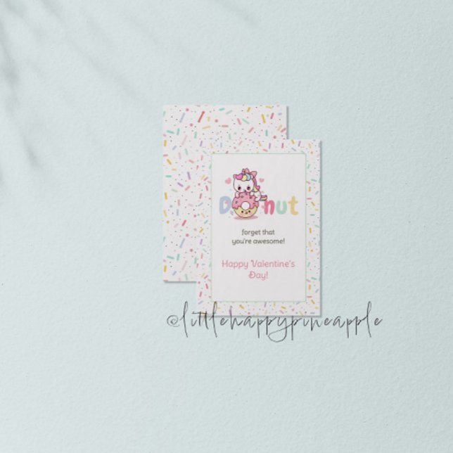 Convite Placa de Dia de os namorados Unicorn Rosquinha (Criador carregado)