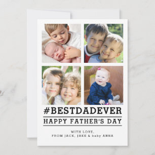 Convite Placa de Dia de os pais de 4 Fotografias Instalada