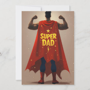 Convite Placa de Dia de os pais de Estilo Superman