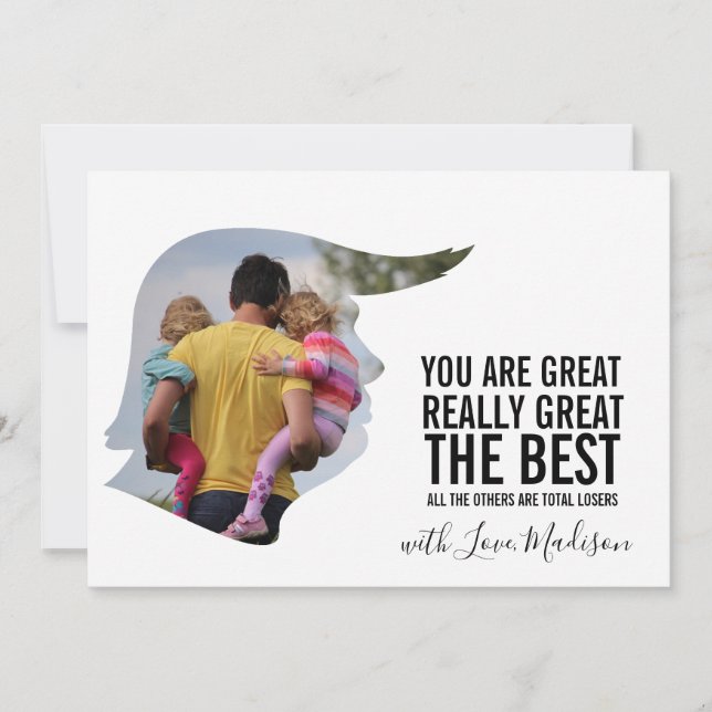 Convite Placa de Dia de os pais engraçada (Frente)