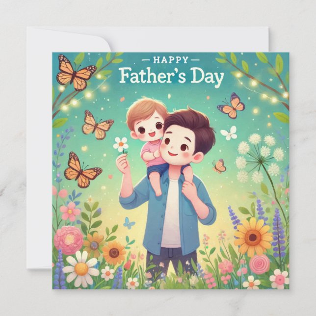 Convite Placa de Dia de os pais Feliz (Frente)