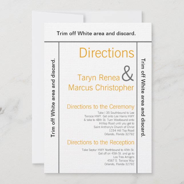 Convite Placa de direção 3,5x6 - Gre Chevro amarelo (Frente)