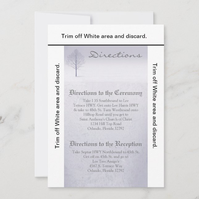 Convite Placa de direção 3,5x6 Inverno Maravilha de invern (Frente)