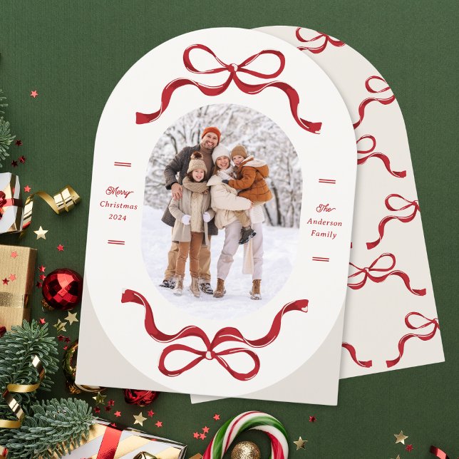 Convite Placa de Férias de Arch de Fotos Oval com Arcos Ve (Criador carregado)