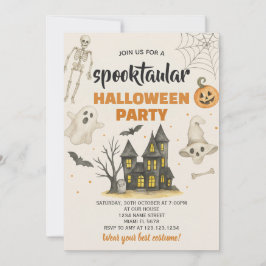 Convite Placa de Festa Adorável de Halloween