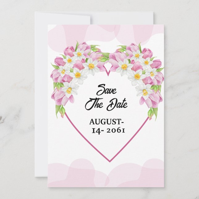 Convite Placa de Festa de aniversário Floral da Placa de C (Verso)