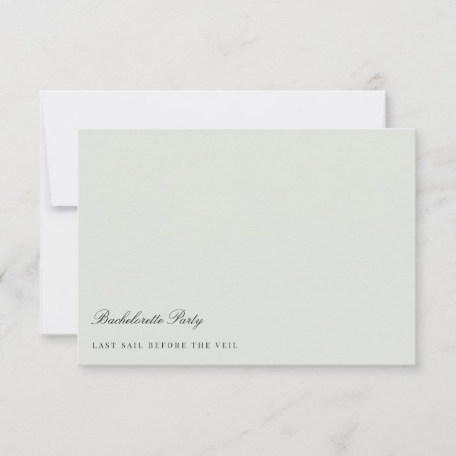 Convite Placa de Festa de solteira Verde Elegante Preta e  (Frente)