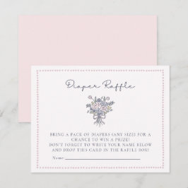 Convite Placa de fralda das flores desenhadas à mão