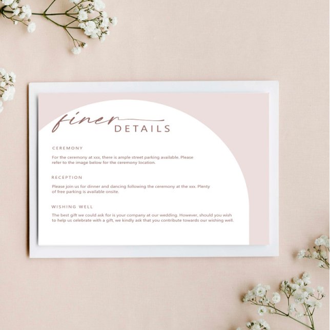 Convite Placa de gabinete com detalhes simples do arco boê (Criador carregado)