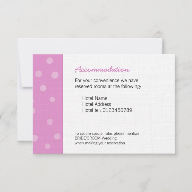 Convite Placa de gabinete de casamento branco-rosada para  (Frente)