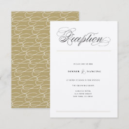 Convite Placa de gabinete de Recepção de casamento de Bare