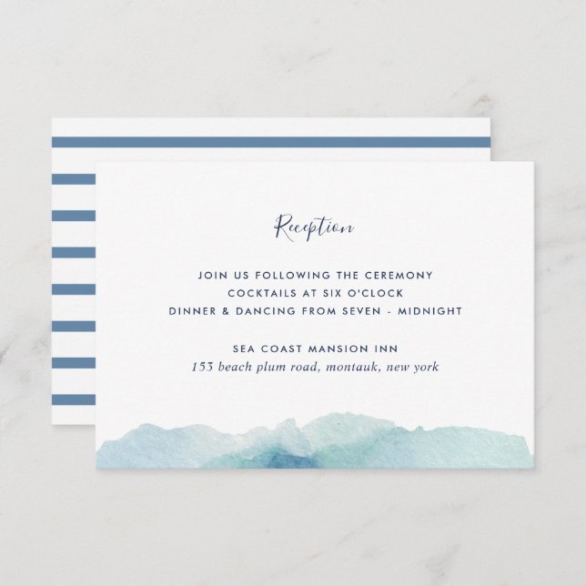 Convite Placa de gabinete de Recepção de casamento Landmar (Frente/Verso)