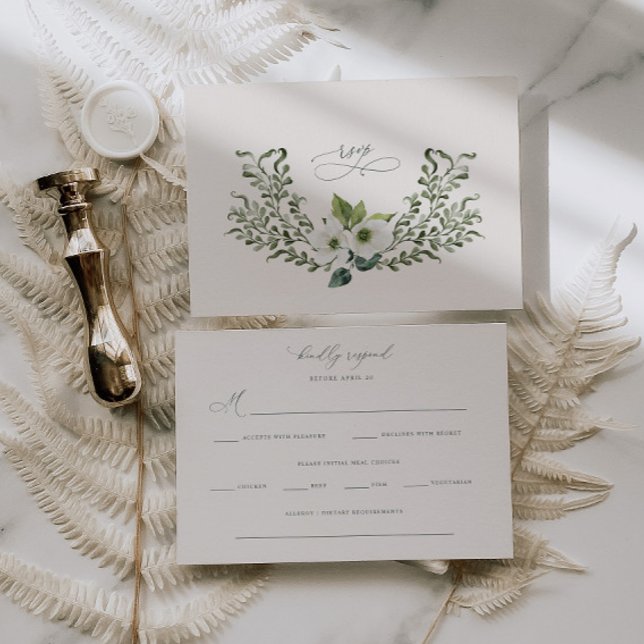 Convite Placa de Gabinete de Resposta RSVP de Casamento de (Criador carregado)